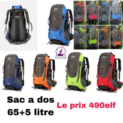 sac a dos 65 + 5 litres